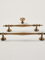 Solid Brass Beaded Bar Cabinet Pull 96mm 128mm Antique Finish