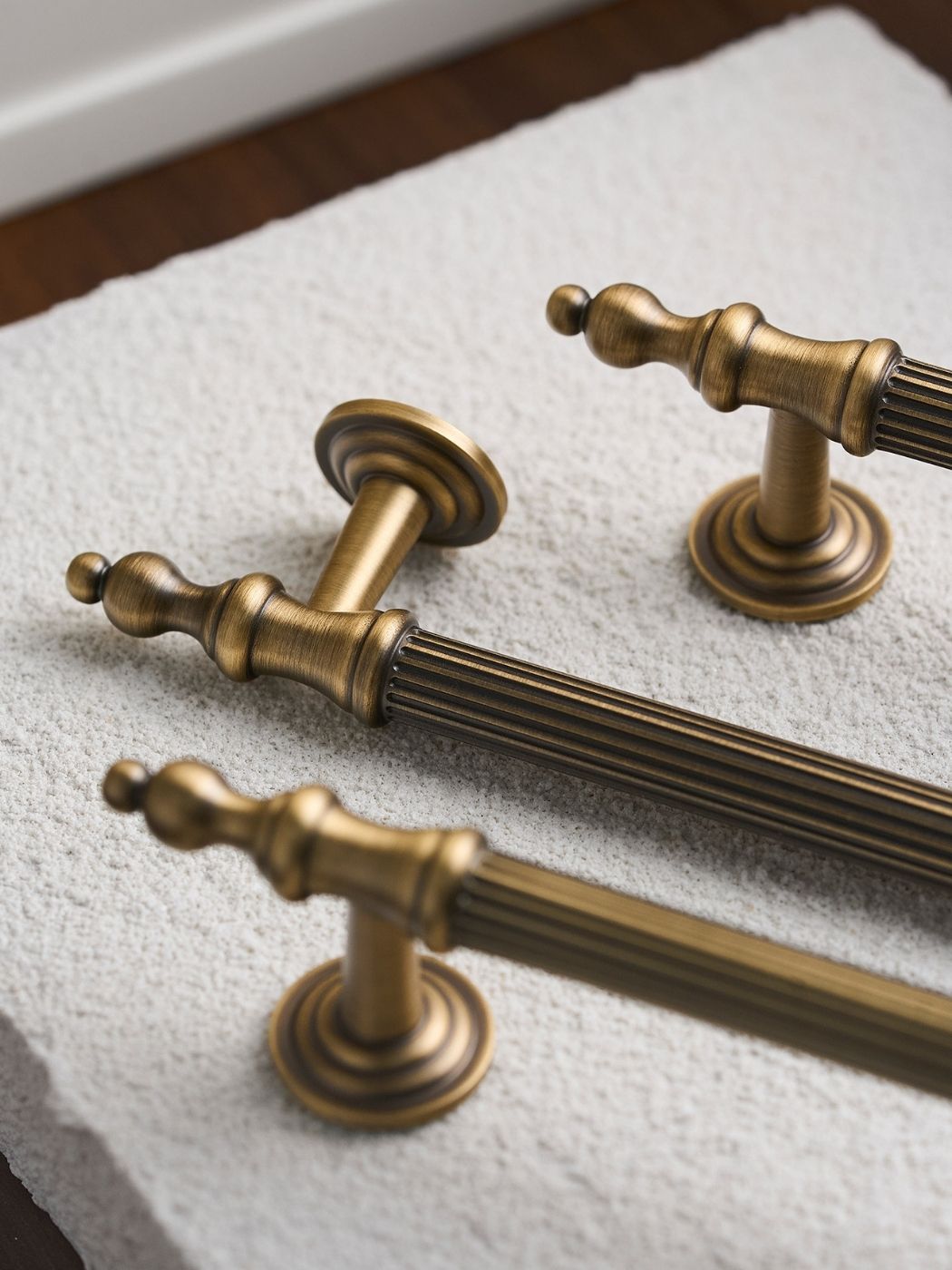 Antique Brass Cabinet Pulls Multiple Sizes on Linen