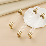 Brass and crystal cabinet handles 