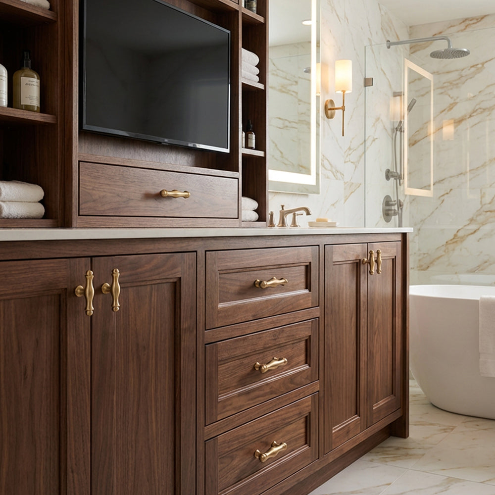 BRISSA Ripple Brass Cabinet Handles